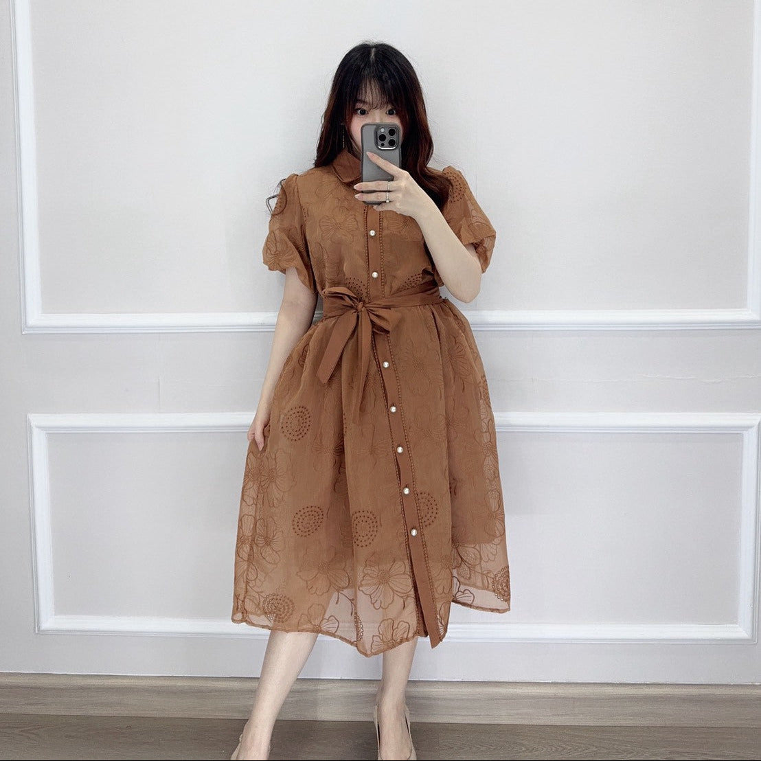 SV 6826 – Rosette Pearl Dress