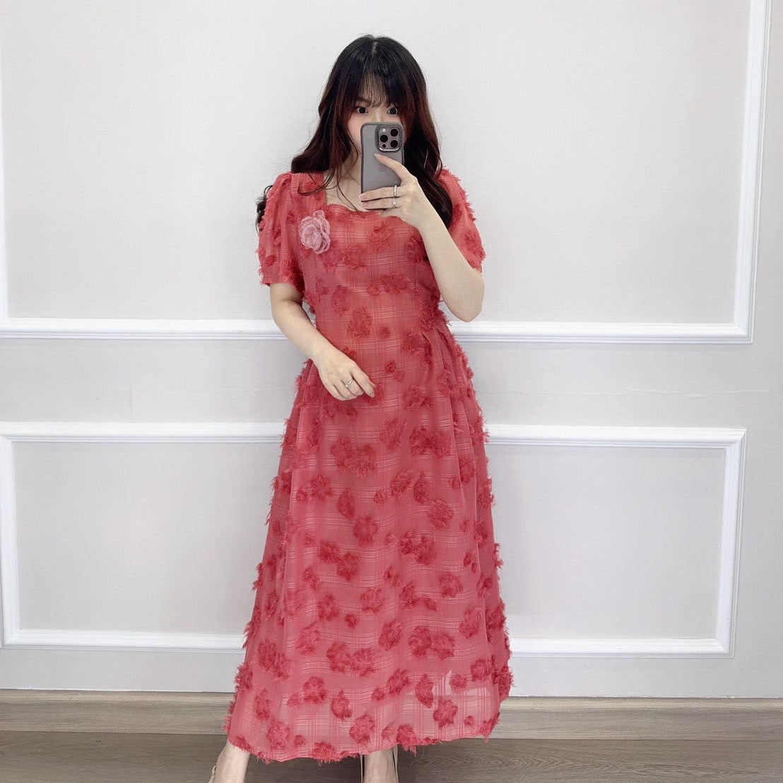 SV 6735 – Verla Neck Flower Dress