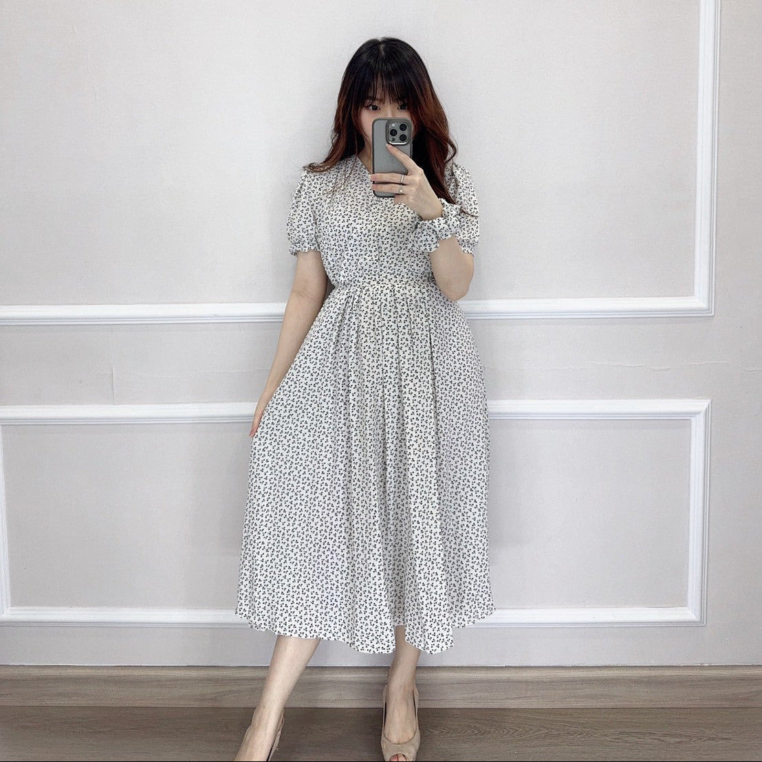 SV 6838 – Polka Flare Dress + Scrunchie