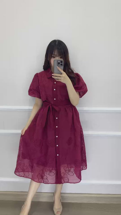 SV 6826 – Rosette Pearl Dress